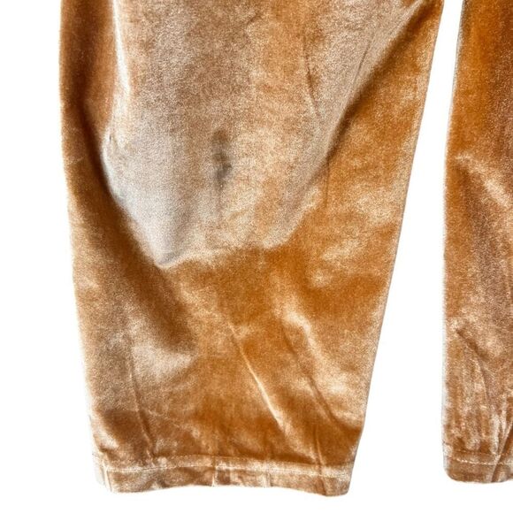 Fabletics Goldenrod Light Honey Velour Velvet Wide Leg Zip Up Jumpsuit - Picture 8 of 12